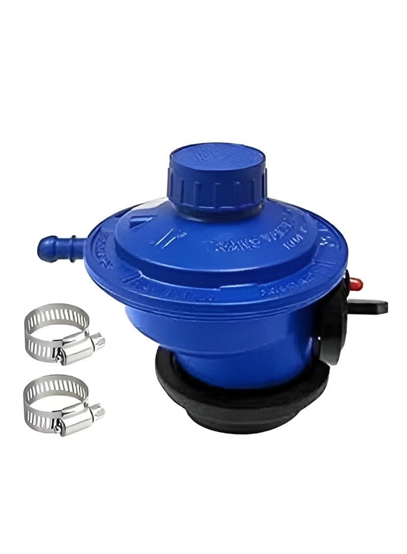 منظم غاز، منظم غاز الفناء، صمام التحكم في شواية الغاز، منظم سطح الطاولة مع ضغط داخلي 0.3-16 بار، 22 مم، 90 ملي بار، نوع المشبك، منظم أسطوانة الغاز